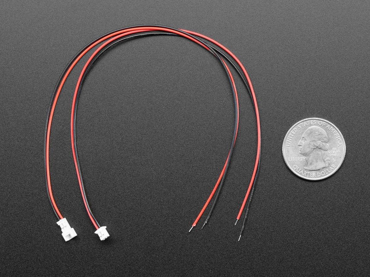 Adafruit 1.25mm Pitch 2-pin Cable Matching Pair - 40cm long-3