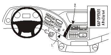 ProClip Fahrzeughalter 853355 - Winkelbefestigung - Mercedes Benz Actros 03-13-0
