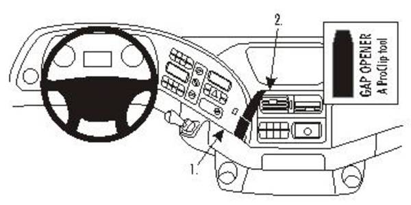 ProClip Fahrzeughalter 853355 - Winkelbefestigung - Mercedes Benz Actros 03-13