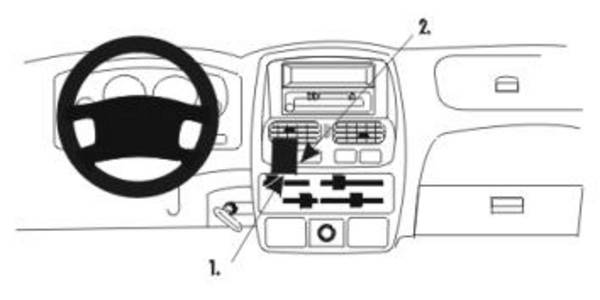 ProClip Fahrzeughalter 852922 - Mittelbefestigung, niedrig - Nissan King Cab 00-06, Nissan Navara 00-05