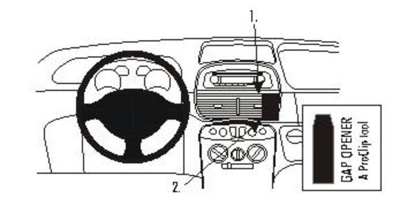 ProClip Fahrzeughalter 853593 - Winkelbefestigung - Fiat Punto 04-07