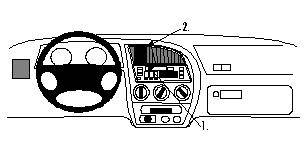 ProClip Fahrzeughalter 852467 - Mittelbefestigung - Peugeot 306 93-02-0