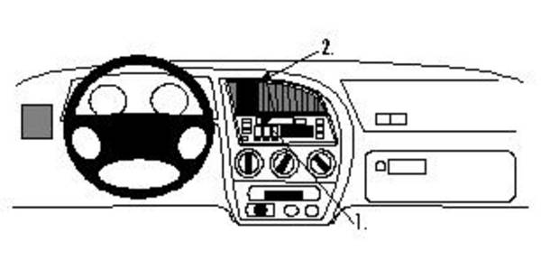 ProClip Fahrzeughalter 852467 - Mittelbefestigung - Peugeot 306 93-02