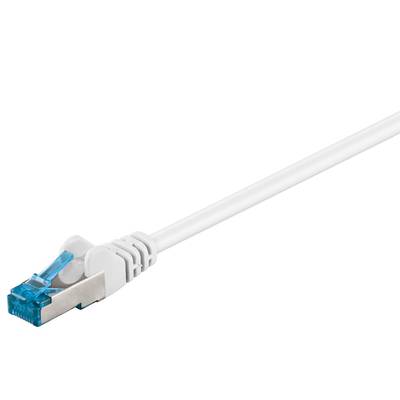 Goobay 94160 CAT 6A Netzwerkkabel RJ45 Stecker Kupfer CU halogenfrei Ethernet LAN Kabel S/FTP Internetkabel Weiß 20m