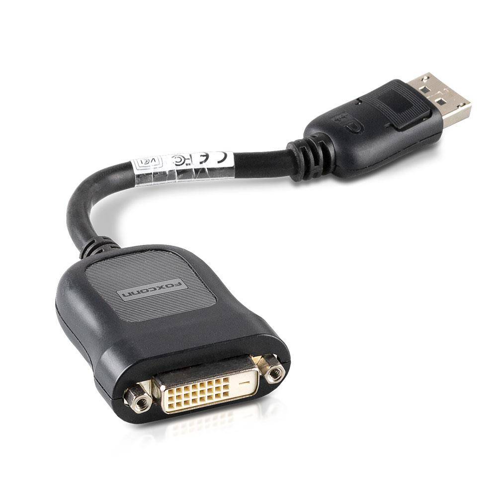 Foxconn FCI-CQJ20D-K22-0F DisplayPort auf DVI-D Adapter schwarz (CQJ20D01C24-K22-0F, 481409-002)-0