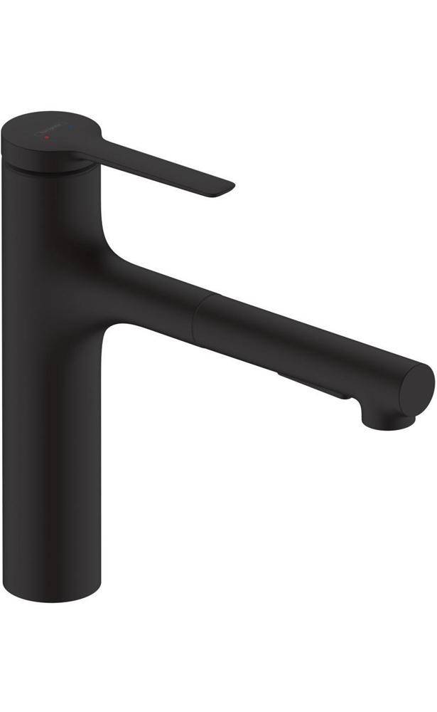 Einhebel-Küchenmischer Zesis M33 ComfortZone 160, 2 jets mattschwarz-0