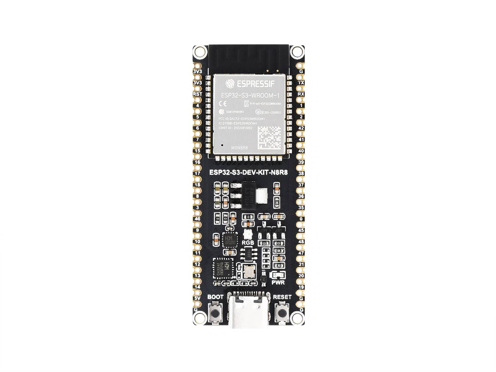 WaveShare ESP32-S3 Microcontroller 2.4GHz Wi-Fi Development Board Pre-Soldered 240MHz Dual Core-2