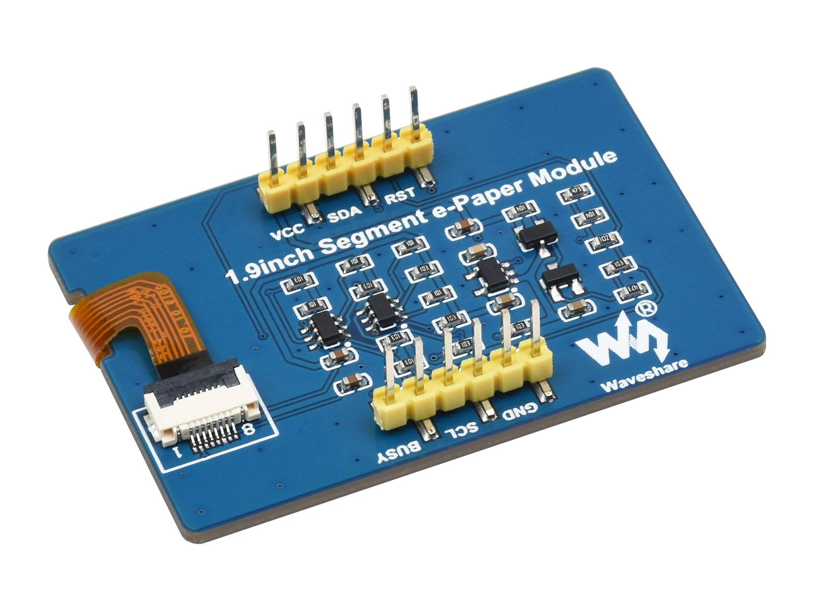 WaveShare 1.9inch Segment E-Paper Module 91 Segments I2C Bus Ideal for Temperature and Humidity-2