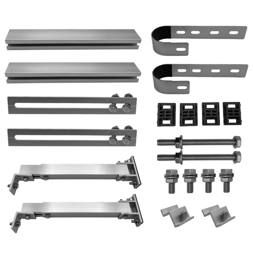 Solarmodul Halter für Balkongeländer Rahmenhöhe 30-35mm Neigungsverstellbar-3