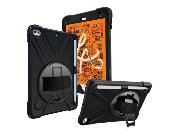 eSTUFF Hintere Abdeckung für Tablet - Polycarbonat, Silikon - Schwarz - 8.3" - für Apple iPad mini (6. Generation)