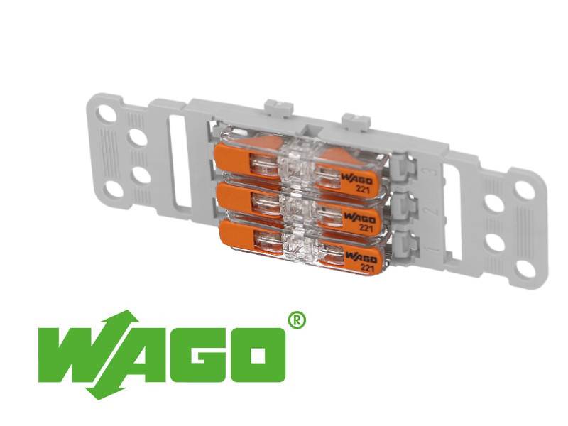 WAGO 221-2503 - Befestigungsadapter mit Zugentlastung 3-fach - 100er-1