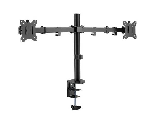 LogiLink Befestigungskit - einstellbarer Arm - für 2 LCD-Displays - Schwarz - Bi