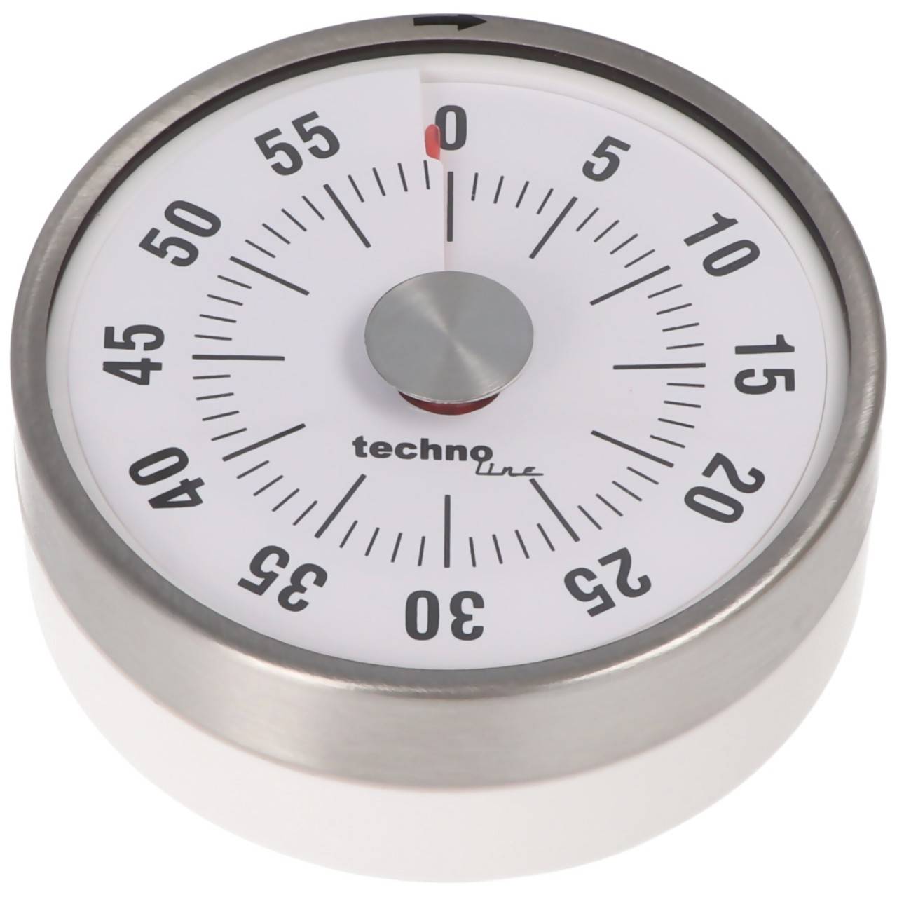 Kurzzeitwecker Analog Silber im klassischen, runden Design-0