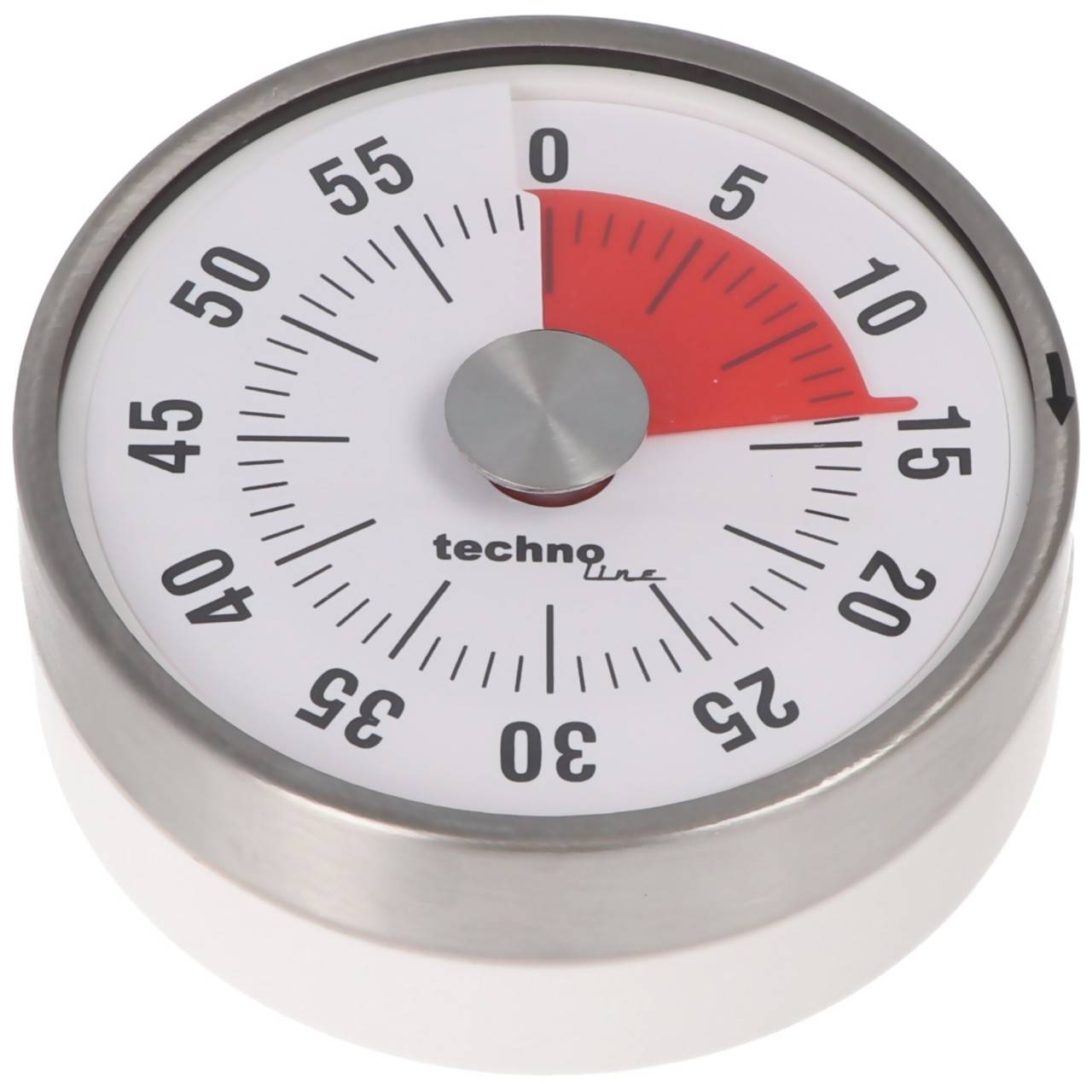 Kurzzeitwecker Analog Silber im klassischen, runden Design-1