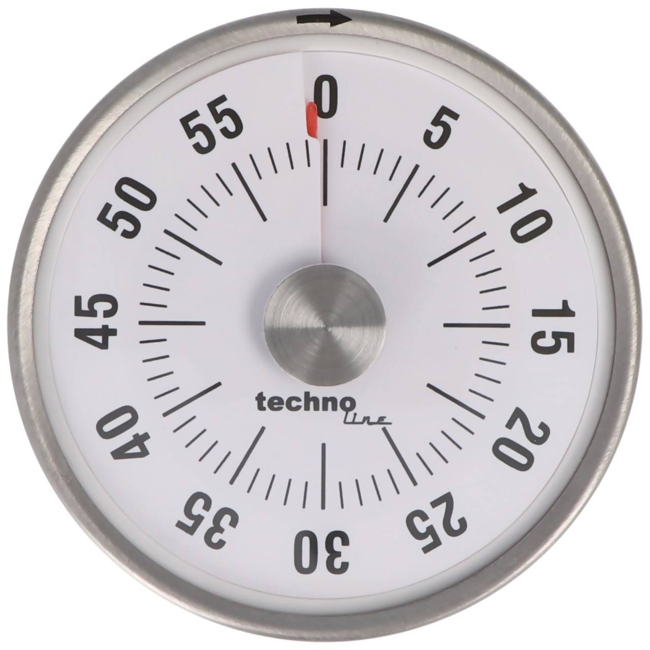 Kurzzeitwecker Analog Silber im klassischen, runden Design-2
