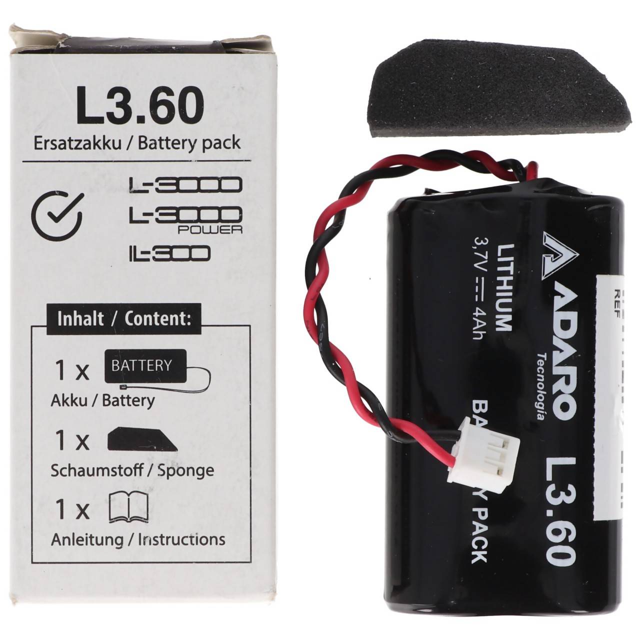 Adalit Akku passend für L-50, IL-300, L-3000, L-3000 Power-1