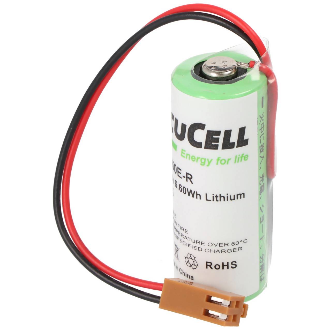 Lithium Batterie CR17450E-R Size A, LX98L-0031-0012, mit Kabel und Stecker, Fanuc A98L-0031-0012 Batterie, Stecker...-1