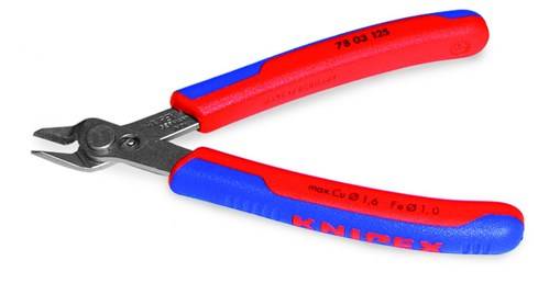 KNIPEX Elektronik-Seitenschneider Super-Knips, Edelstahlblech 78 03 125-0