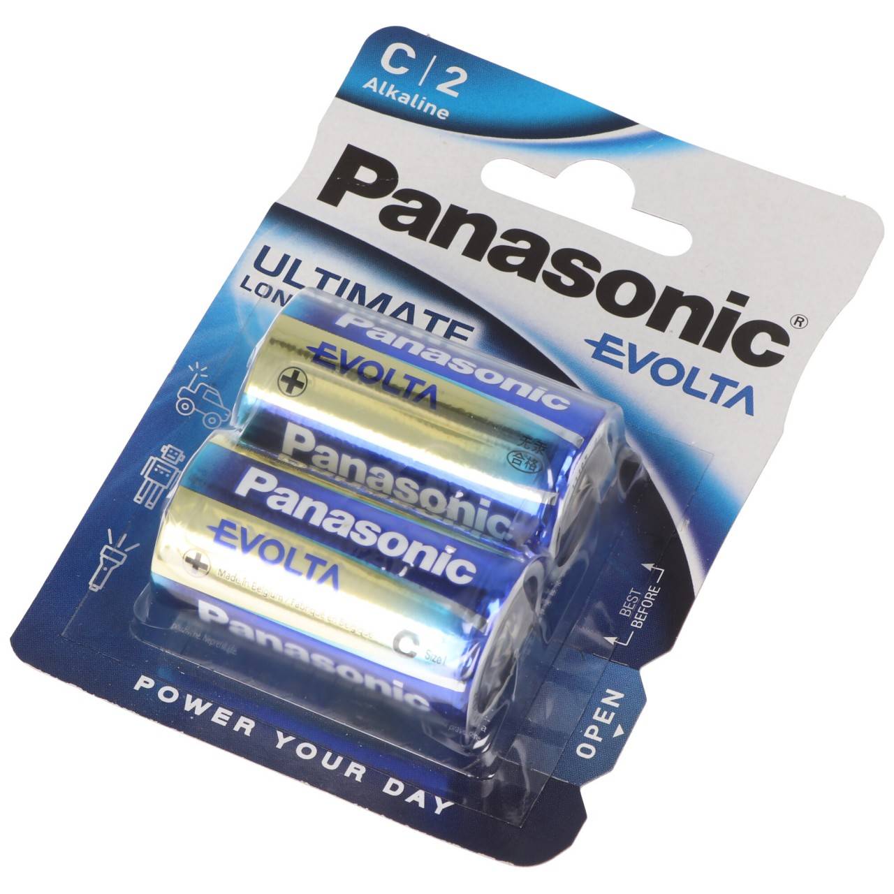 Panasonic Evolta C, Einwegbatterie, Alkali, 1,5 V, 2 Stück(e), Blau, C-0