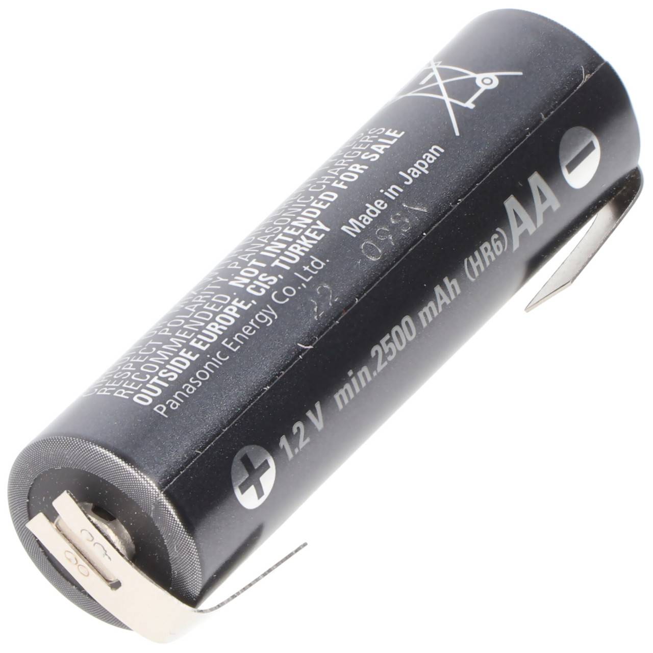 Panasonic eneloop Pro Mignon Akku BK-3HCCE NiMH 1,2Volt 2500mAh mit Lötfahne U-0