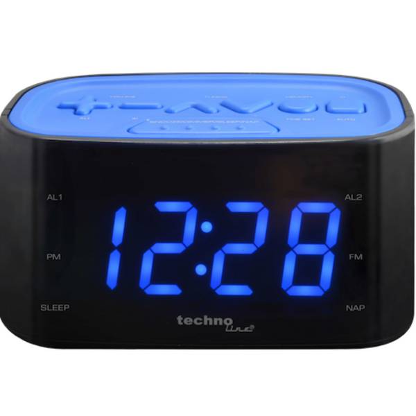 Radiowecker mit Senderspeicherung - WT 465 Schwarz Blau
