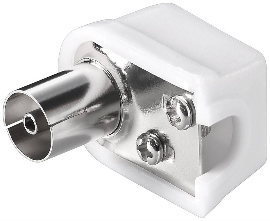 Goobay Koax-Winkelkupplung mit Schraubbefestigung, slim - Adapter-Buchse aus Kunststoff-0