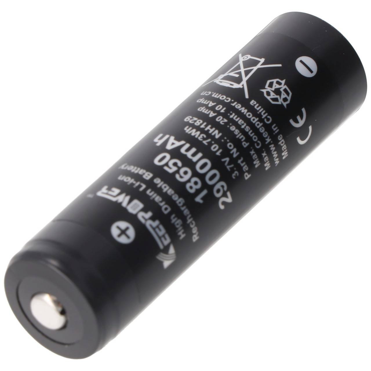 Keeppower IMR18650 Akku 2900mAh, Abmessungen 66,5 x 18,25mm-1