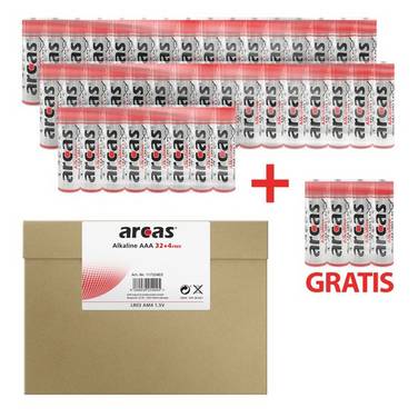 Sparpack 32+4free Arcas Alkaline LR03 Micro AAA 1,5V