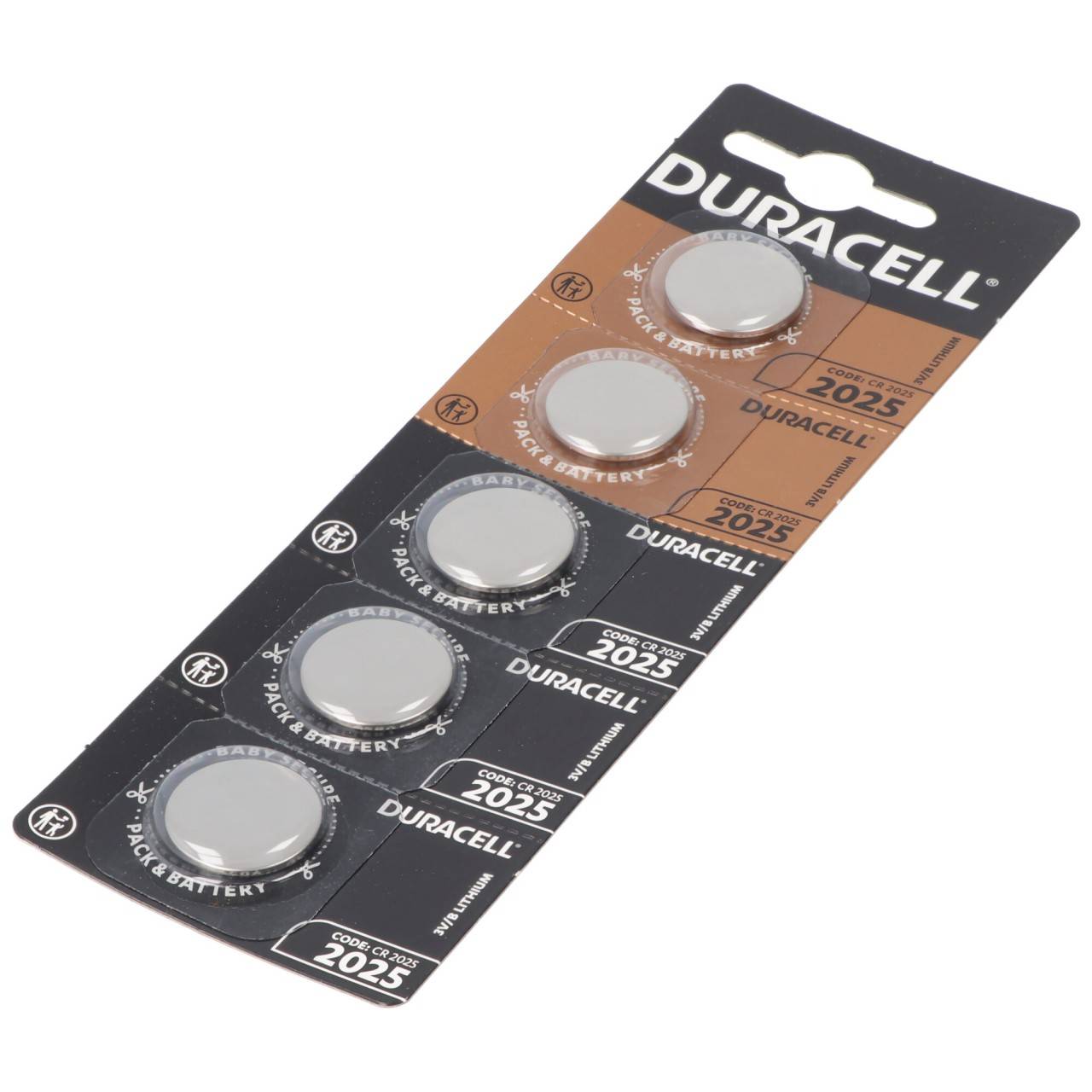 5x Duracell DL2025, CR2025 Blister 3 Volt Lithium Batterie-0