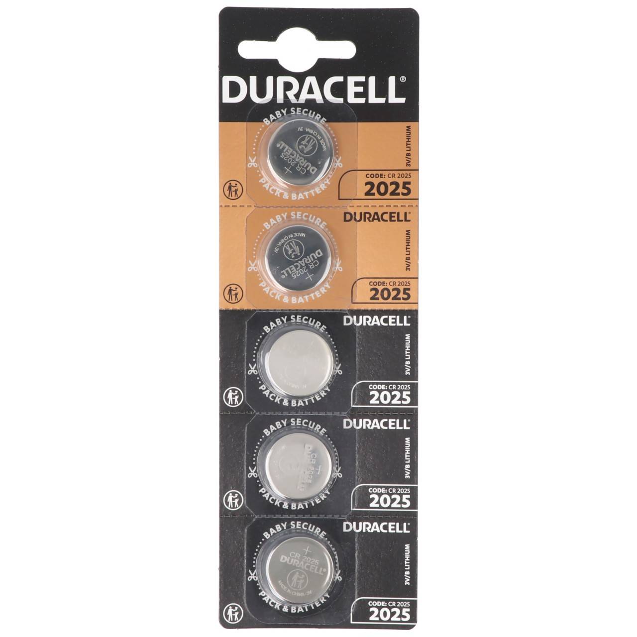 5x Duracell DL2025, CR2025 Blister 3 Volt Lithium Batterie-1