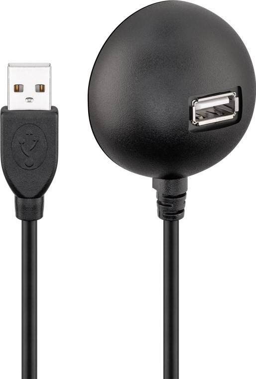 USB 2.0 Hi-Speed Verlängerungskabel mit Standfuß, 5V, Kabellänge 1,5 Meter-1