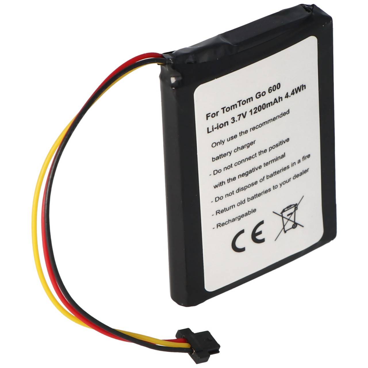Akku passend für TomTom Go 600, TomTom Go 610 Li-Ion, 3,7V, 1200mAh, 4,4Wh-1