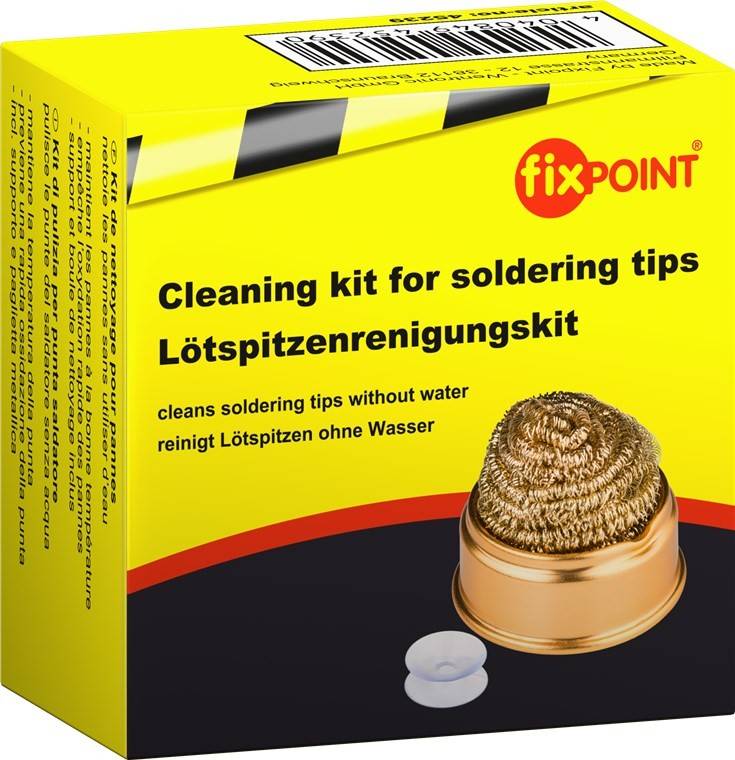 Fixpoint Lötspitzenreiniger inkl. Lötspitzenreinigungsdraht und Halter Kit - inkl. Halter, Reinigungswolle-3