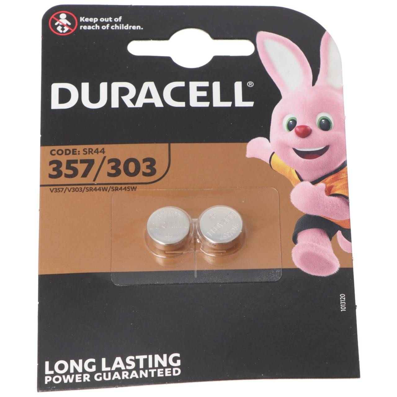 Duracell 357, 303, V357, V303, SR44, SR44SW, Uhrenbatterie D357, 2er Blister-1
