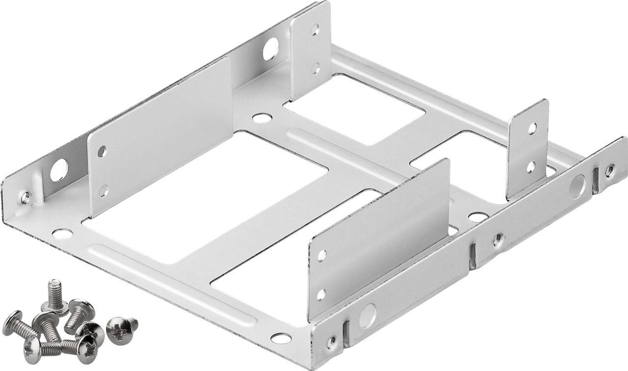 Goobay 2,5" Festplatten-Einbaurahmen auf 3,5" - 2-fach geeignet für den Einbau von bis zu zwei 2,5" Festplatten in einen-0