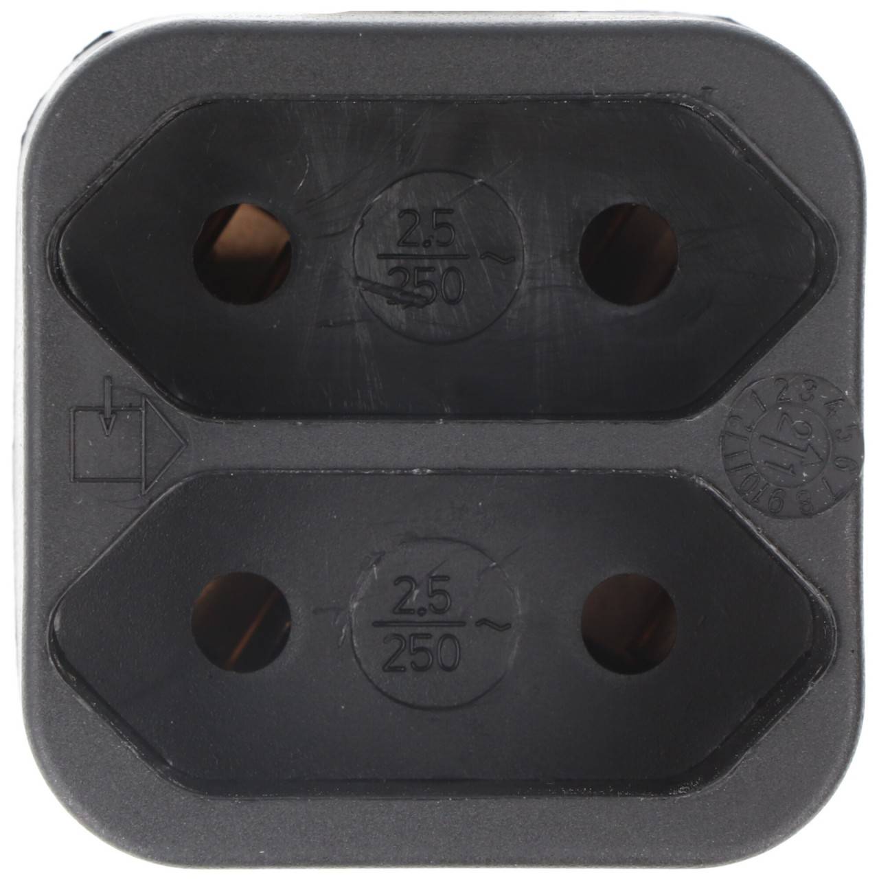 Multistecker 2x Euro schwarz-0