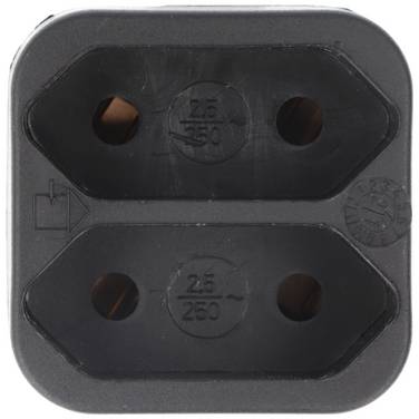 Multistecker 2x Euro schwarz