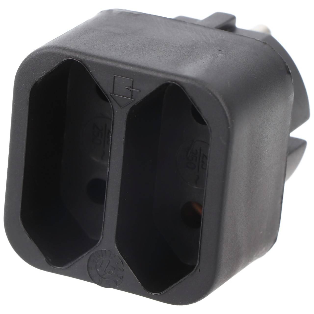 Multistecker 2x Euro schwarz-3