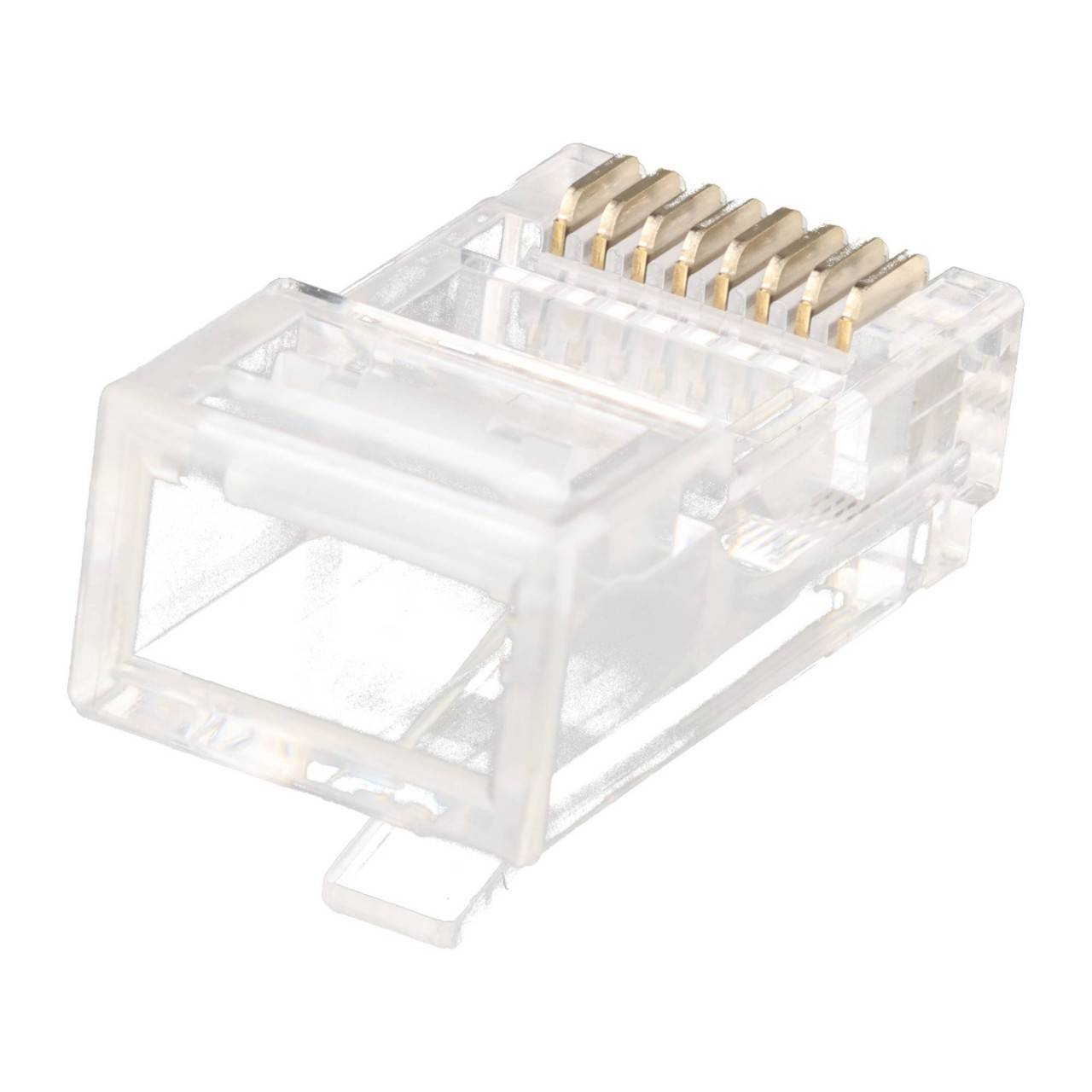 Goobay RJ45-Westernstecker für Flachkabel, 8 polig zum Crimpen an Telefonflachkabel, ungeschirmt RJ45-Stecker (8P8C)-2