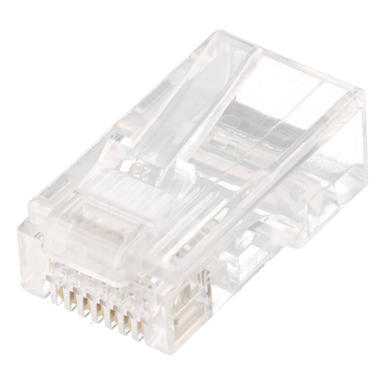 Goobay RJ45-Westernstecker für Flachkabel, 8 polig zum Crimpen an Telefonflachkabel, ungeschirmt RJ45-Stecker (8P8C)-3