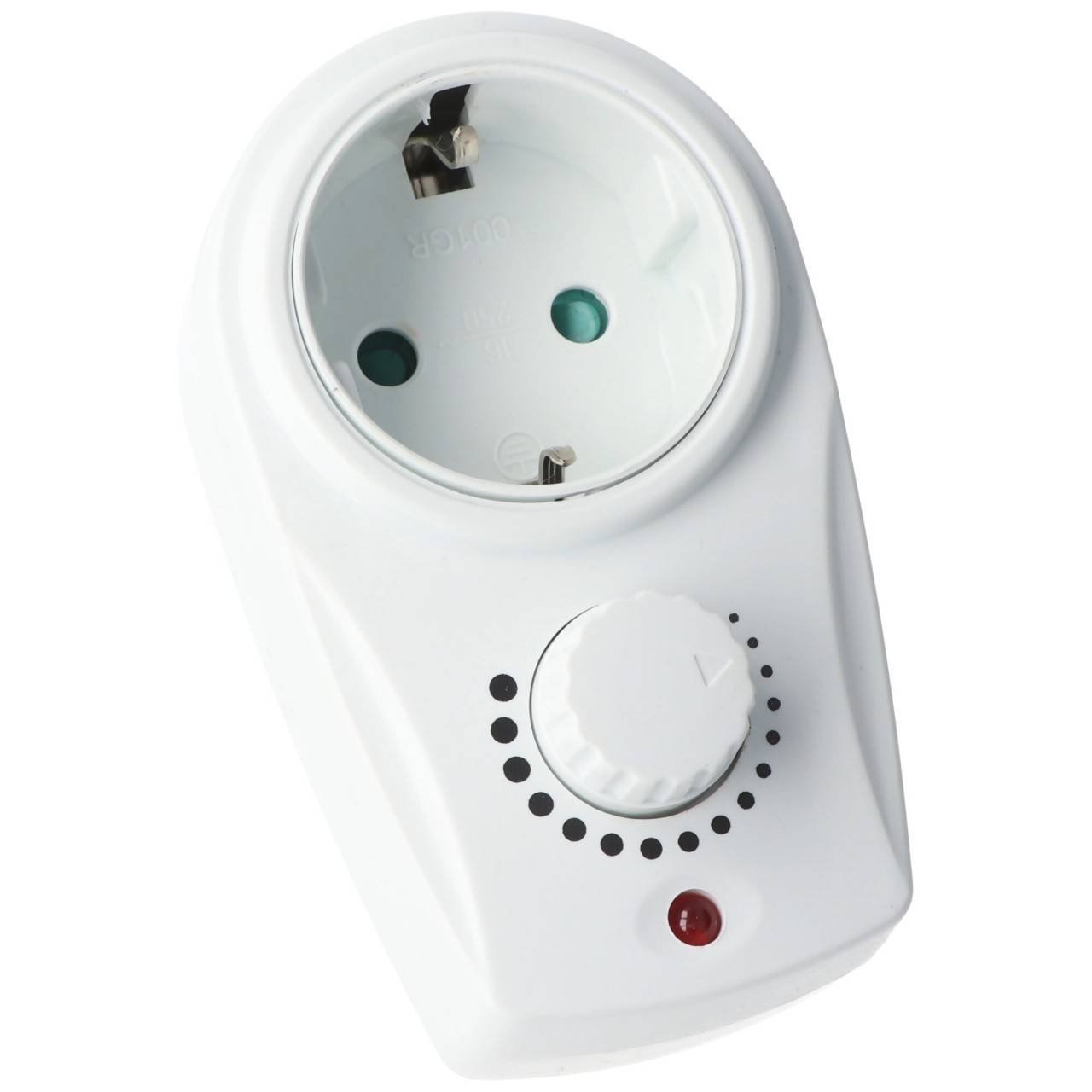 Zwischenschalter 1x Schutzkontakt weiß mit Dimmer-2