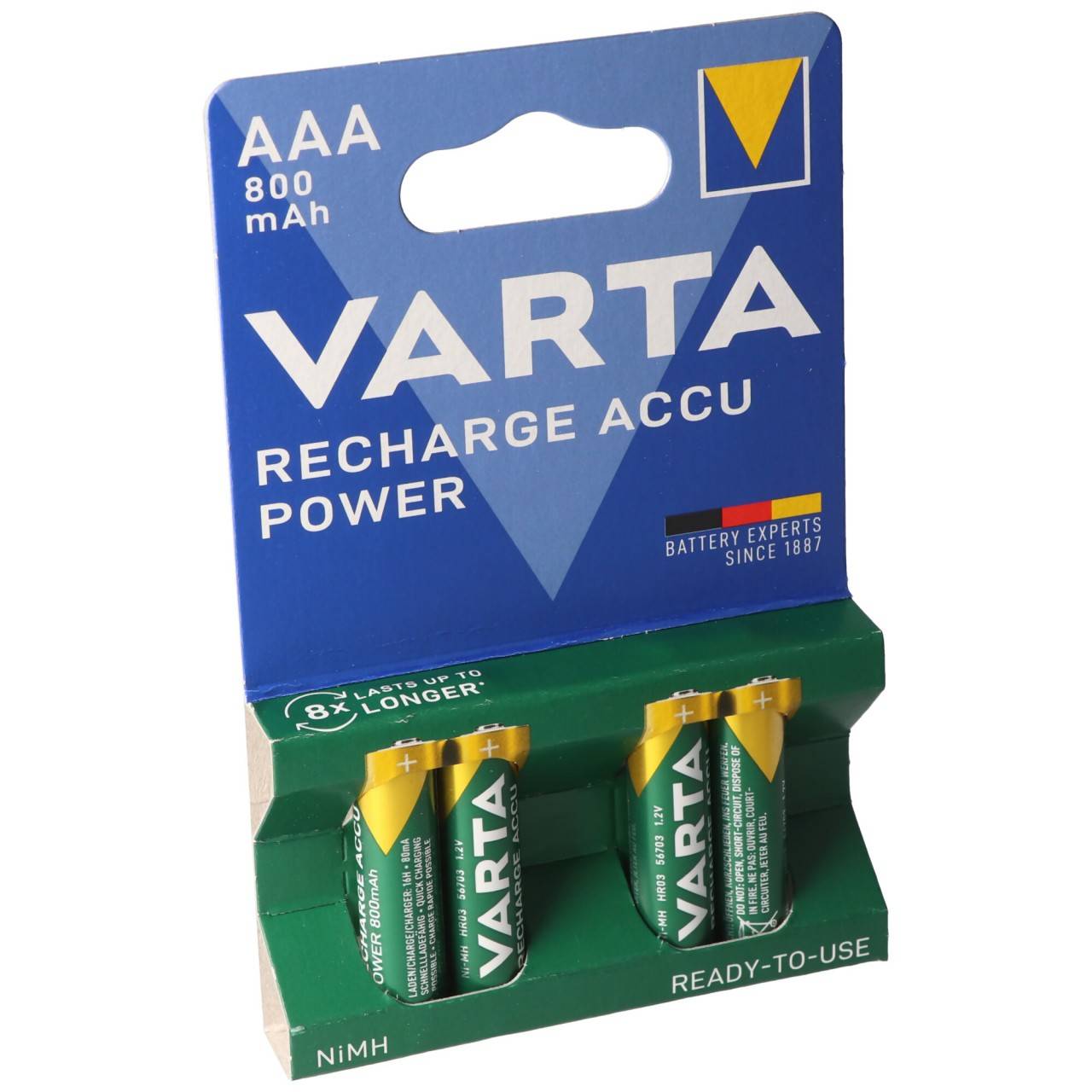 VARTA Ready2use Akku Micro/AAA 56703 800mAh 4er Pack 4008496550616-1