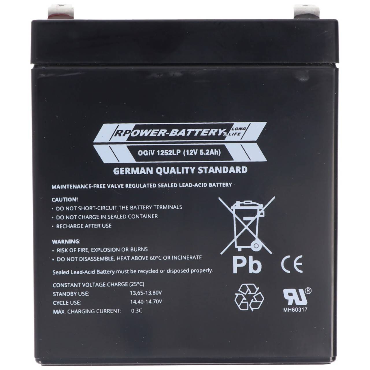 RPower OGiV1252LP 12V 5,2Ah Longlife Bleiakku AGM Blei Gel Akku-3