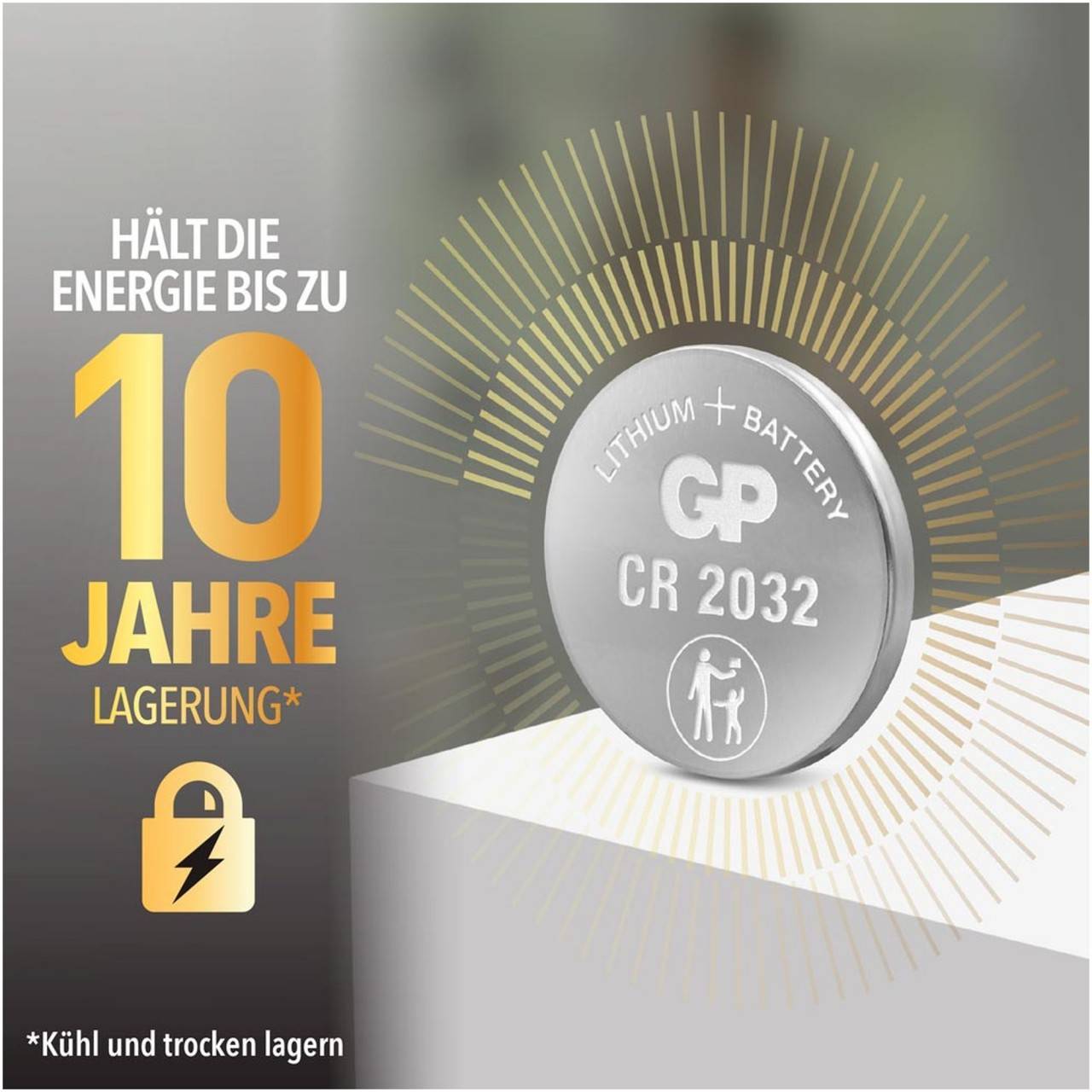 CR2032 GP Lithium Knopfzelle 3V 10 Stück-2