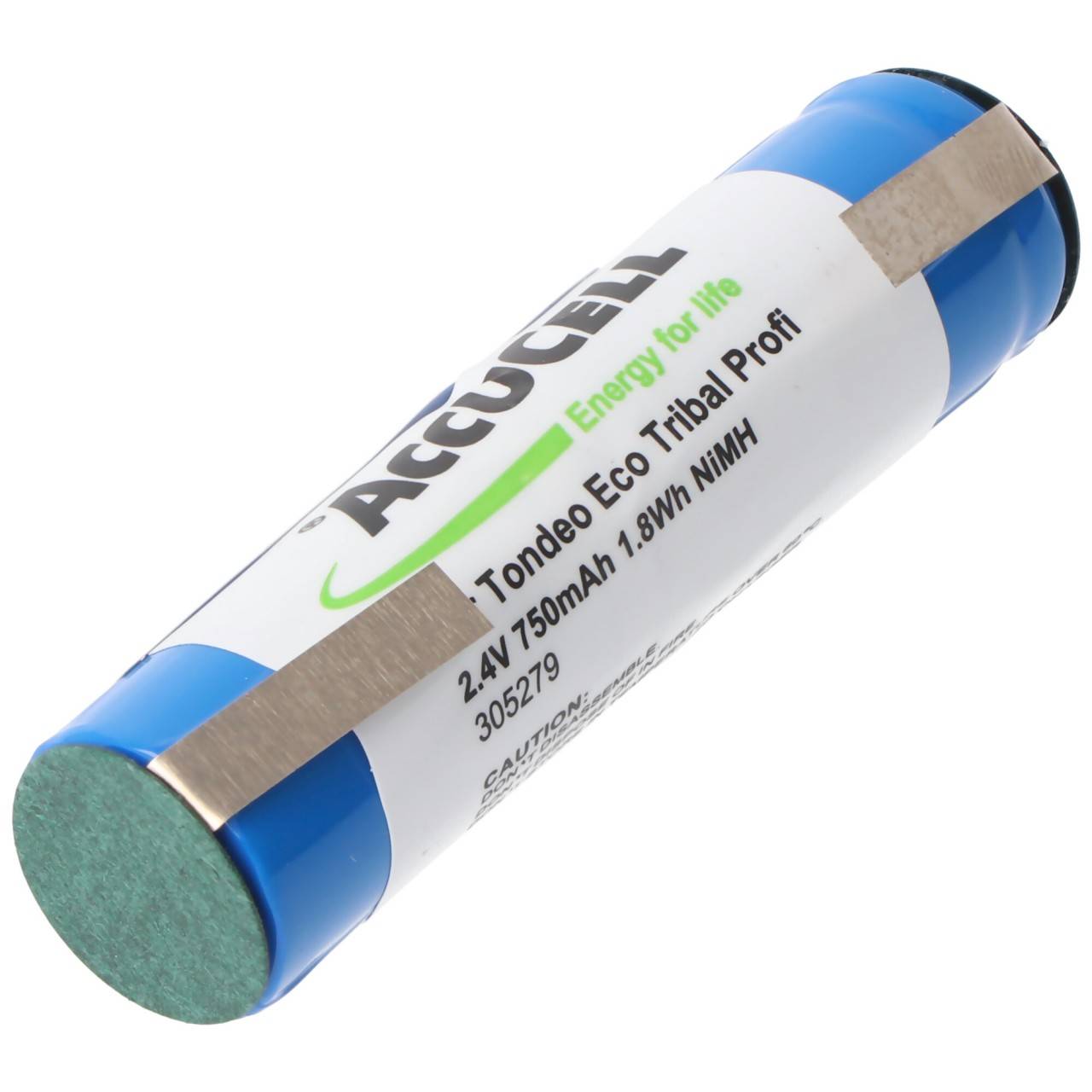 NiMH AkkuPack 2,4 Volt, 750mAh, 47,7x14,5mm für Zahnbürsten-0