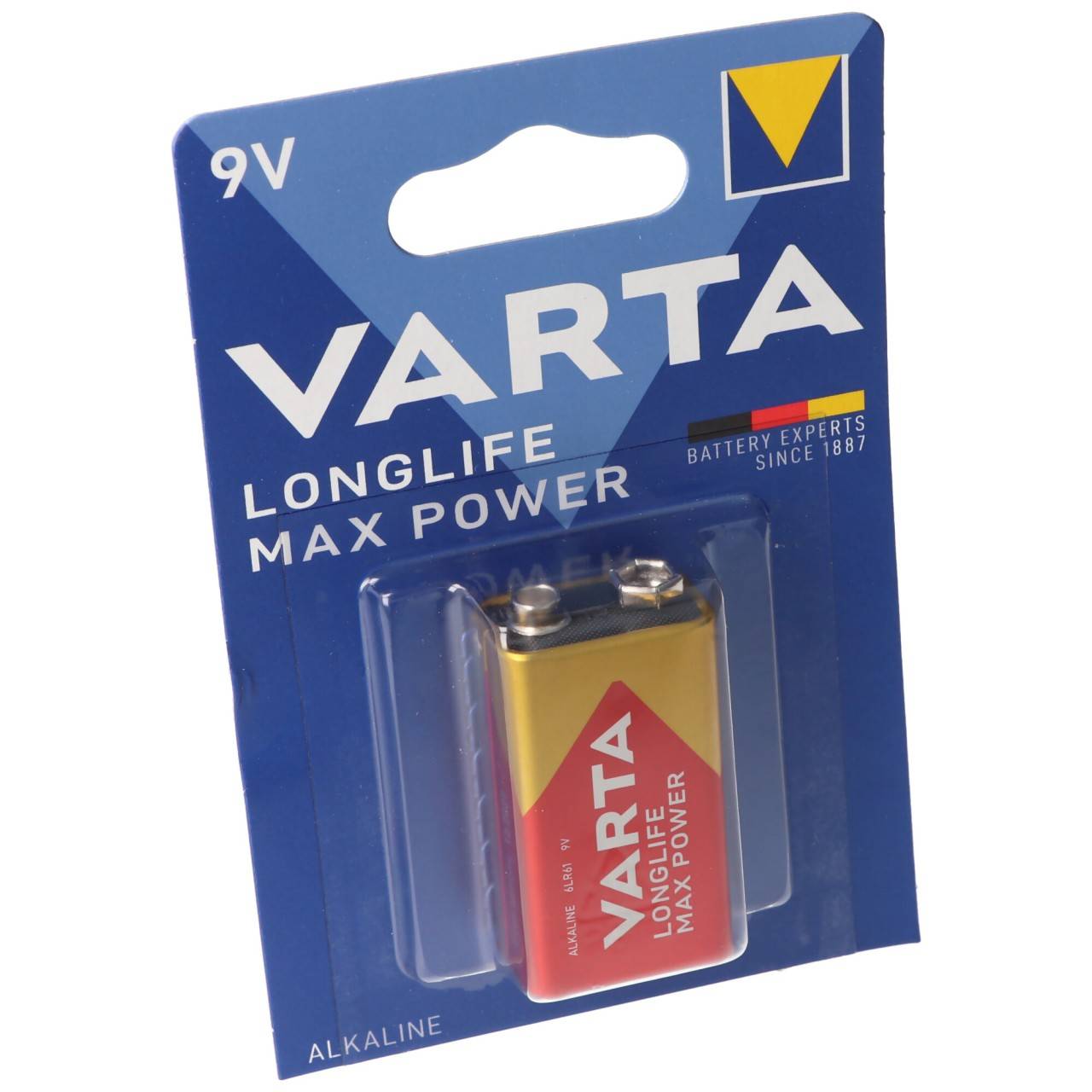 Varta 4722 Longlife Max Power 9V-Block, 9V Batterie ideal für Rauchmelder, Rauchwarnmelder-0