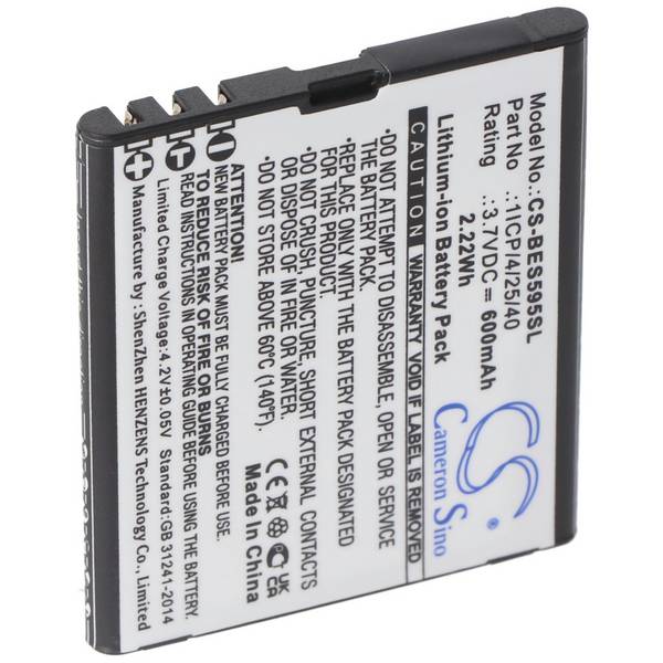 Akku passend für Bea-fon SL495, Bea-fon SL595, Bea-fon SL595 Plus, 3,7V, 600mAh