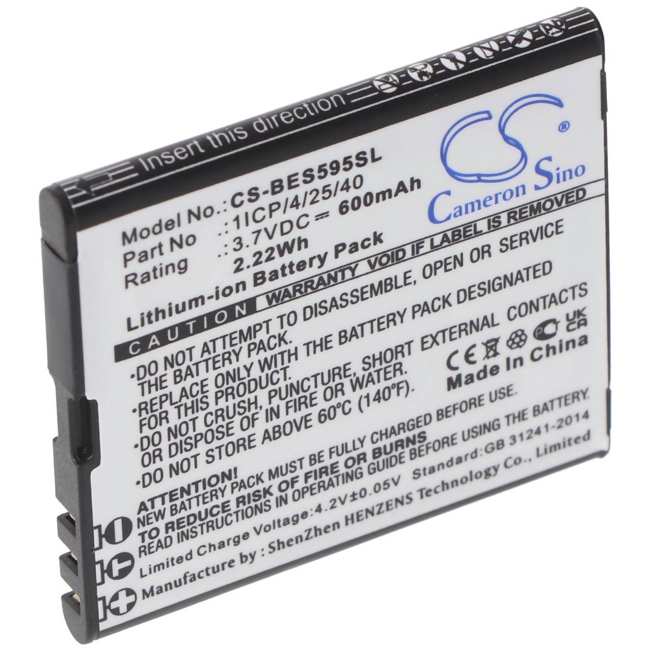 Akku passend für Bea-fon SL495, Bea-fon SL595, Bea-fon SL595 Plus, 3,7V, 600mAh-2