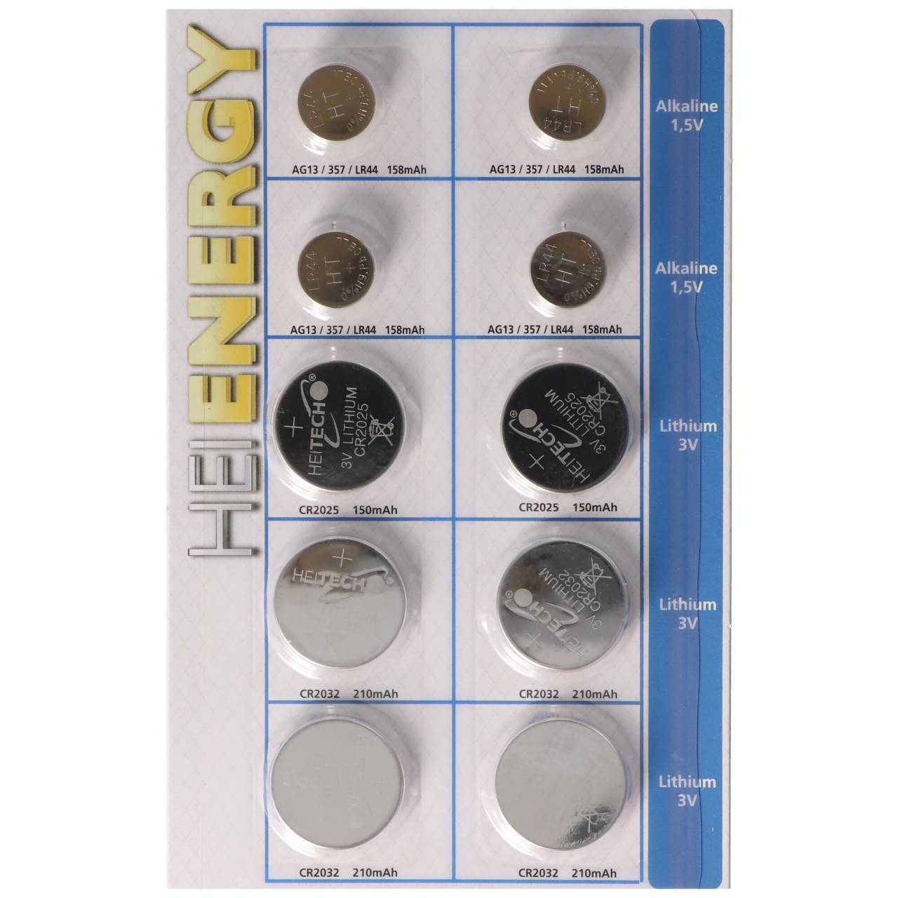 10 Stück Alkaline und Lithium Knopfzellen Batterien, für viele Anwendungsgebiete, sortiert im Set-1