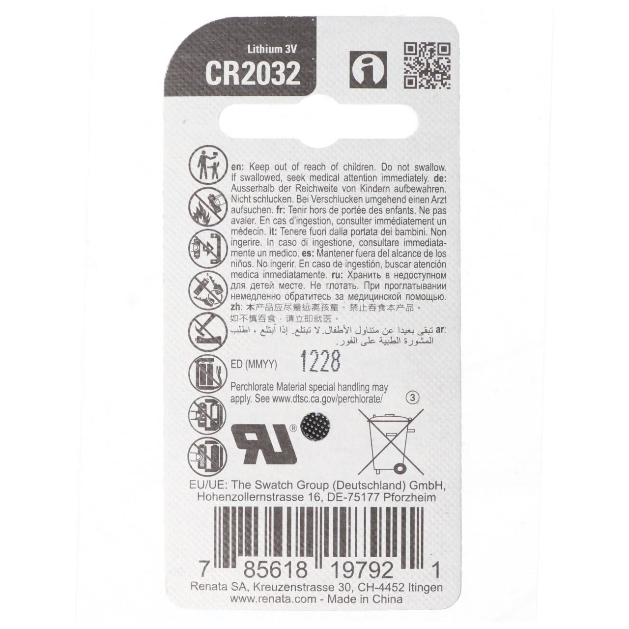Renata CR2032, 3V Lithium Batterie-4